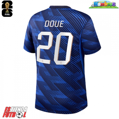 Francia Desire Doue #20 Primera Equipación Mundial 2026 Manga Corta